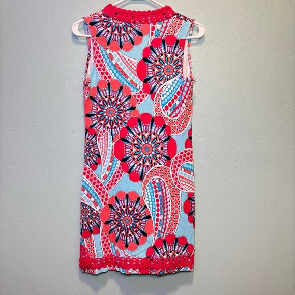 Women's Crown & Ivy PS Petite Red Blue Pink Sleeveless Shift Dress - Picture 7 of 7